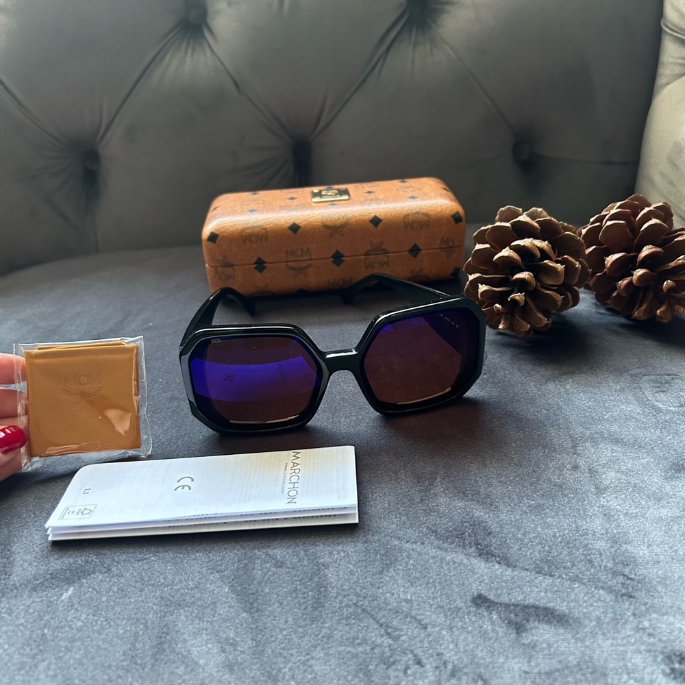 MCM Brown Geometric Ladies Sunglasses